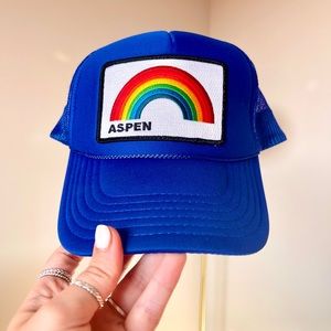 Aviator Nation Trucker Hat Royal Blue - Aspen Rainbow RARE